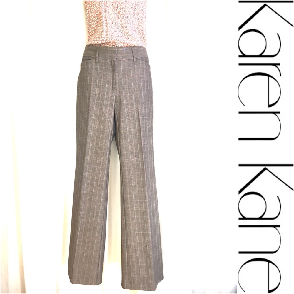 Karen Kane long women's suit plaid trousers/pants